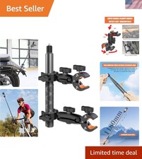 Motorcycle Bike Handlebar Mount for Insta360, DJI OSMO 360 Camera, Double Cla...