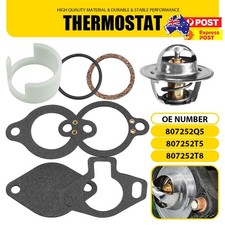 Fit For Mercruiser 5.0L 5.7L 350 MAG Thermostat Kit w/ Gasket Full Replacement
