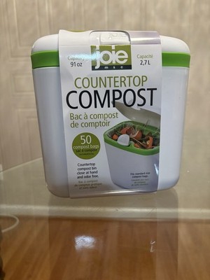 Joie MSC ~ Countertop Easy-Open Compost Bin Container ~ 91oz  With Package Bags
