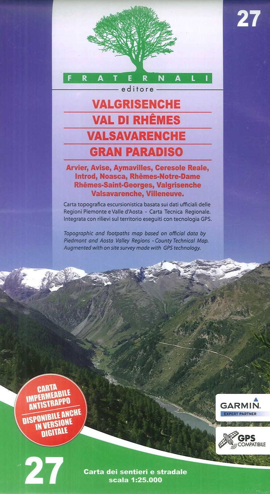 Carta n. 27. Valgrisenche, Val di Rhêmes, Valsavaranche, Gran Paradiso. 1:2 ...