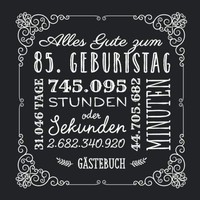 GäStebuch Zum 85. Geburtstag – Vintage Deko &
