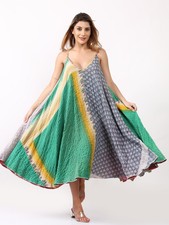 Women's Casual Oversized Cotton kantha Printed Midi Sun Dress Wholesale Mix lot