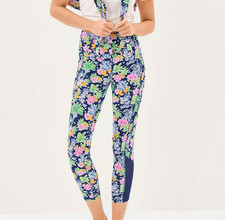 Disney x Lilly Pulitzer Leggings Mickey Minnie Mouse Weekender Navy Pink Green L