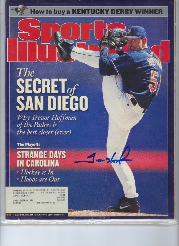 SPORTS ILLUSTRATED SIGNED ~TREVOR HOFFMAN ~ MAY 13 2002 ISSUE