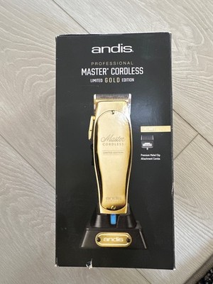 Andis Master ゴールド バリカン アタッチメント付き Andis Master Limited Gold Edition Cordless Clipper