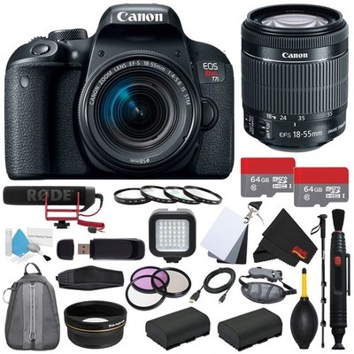 Canon EOS Rebel T7i DSLR Camera with 18-55mm Lens Pro Bundle