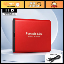 1TB External Hard Drive & 2TB Portable SSD USB 3.0 Type-C Fast Storage for Lapto