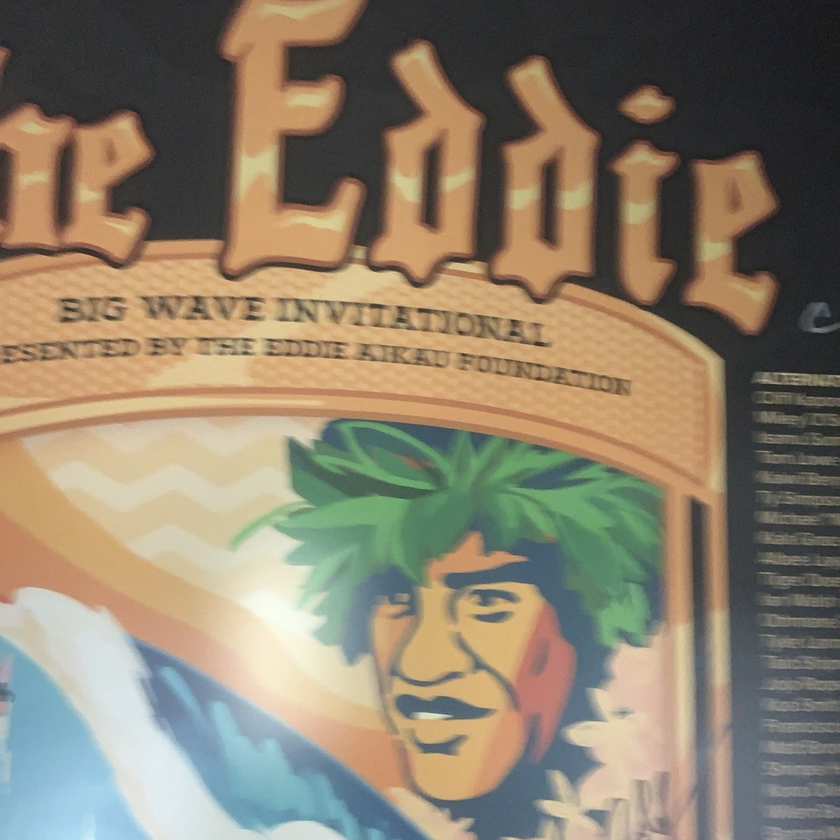 25/26 The Eddie Aikau Big Wave Invitational Surf Poster Eddie