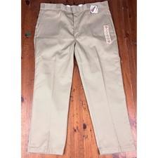 Dickies 874 Original Fit Work Pants Mens 42x30 Khaki Tan Chino NWT Scotchguard