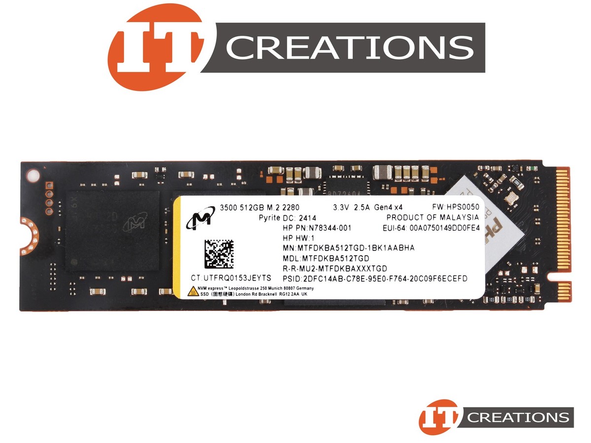 HP 512GB TLC PCIE GEN4 X4 NVME M.2 2280 3D SOLID STATE DRIVE SSD