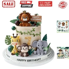 Easy-to-Use Safari Animal Cake Toppers: Perfect for Birthday Parties and More