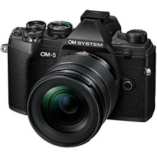 OM SYSTEM OM-5 Mirrorless Digital Camera with 12-45mm f4 PRO Lens - Black