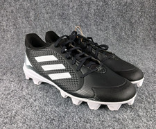 ADIDAS WOMEN'S PUREHUSTLE 2 MD SOFTBALL CLEATS BLACK/WHITE SIZE 11.5
