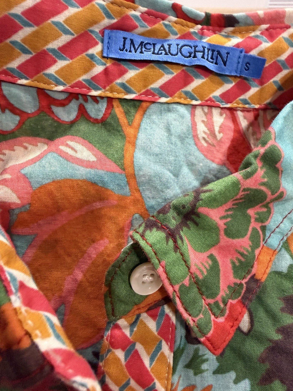 J. McLaughlin Small Button Down Coastal Preppy Fl… - image 8