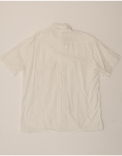REPLAY Mens Short Sleeve Shirt Large White Cotton - Picture 2 of 3