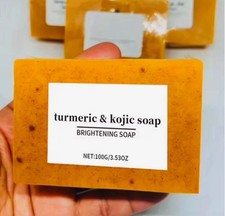 Kojic Acid Soap Dark Spot Whitening, Turmeric, Skin Bleaching, Lightening, 100g
