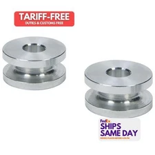 Allstar ALL18812, 2 Pack Natural Aluminum Hourglass Spacers 5/16Inid X 1Inod X 1