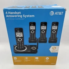 AT&T CL82419 Cordless Phone 4 Handsets Answering System Smart Call Blocker NEW