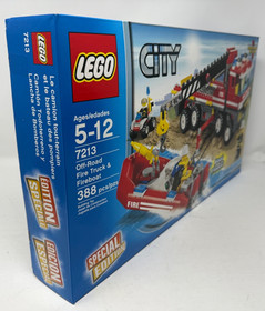 *NEW/Sealed* LEGO CITY 7213 Off-Road Fire Truck Fireboat - Rare Special Edition