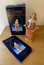 Fontanini 5” Nativity Figure KETURAH Girl Holding Gift Shawl Of Fruit Italy #115