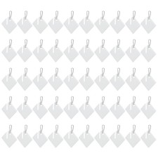 100 Pcs Key Tags Plastic Slotted Tags with Metal Snap Hooks White