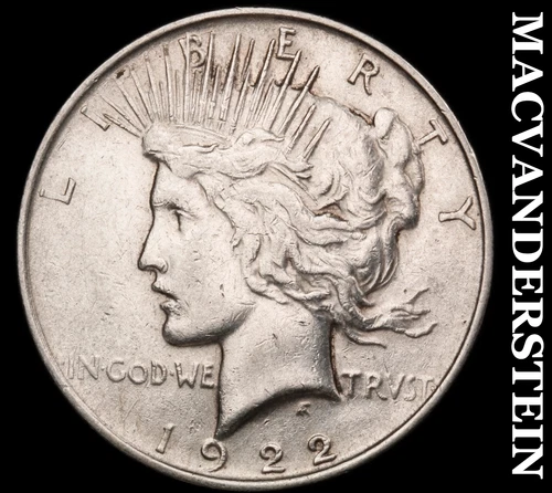 1922 Peace Dollar- Silver- Scarce Better Date No Reserve #J5010
