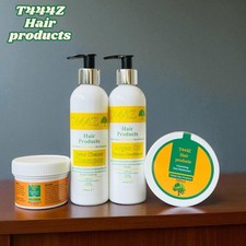 T444Z Hair Care Set – Shampoo, Conditioner, Moisturizer & Hair Food