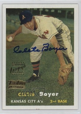 2001 Topps Team Topps Legends Clete Boyer Cletis Boyer #TT31R Auto 2t7