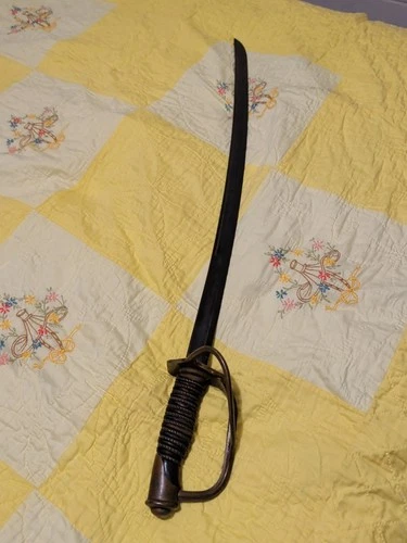 antique sword Civil War marked dated Emerson and Silver 1865 no scabbard