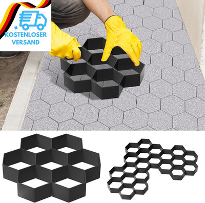 XMTECH DIY Pflasterform Gehweg Betonform Schalungsform Aus Kunststoff, Unregelmä
