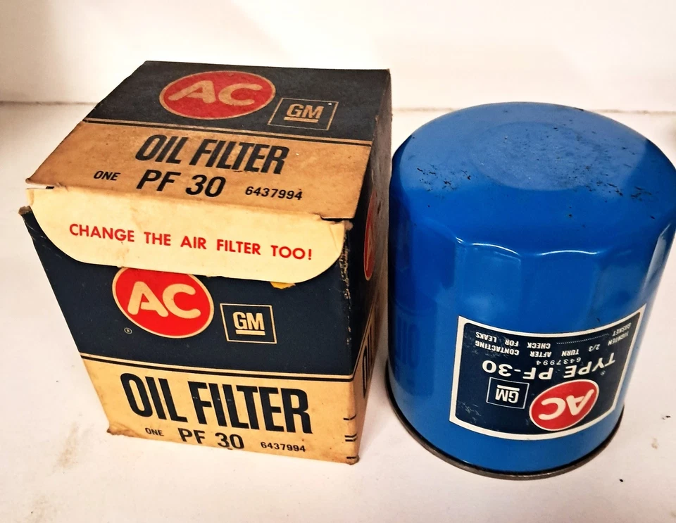 Filtro de aceite de motor AC Delco vintage nuevo de colección para GM-PF30 Foto 3 de 4