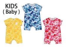 A BATHNIG APE BAPE KIDS ABC CAMO APE HEAD ROMPERS 1M30583008 z