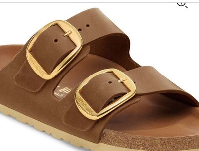 BIRKENSTOCK ARIZONA BIG BUCKLE OILED LEATHER ANTIQUE COGNAC 37 Ladies 6 N