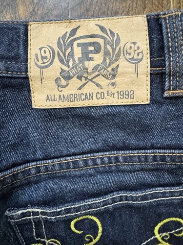 Phat Farm Boys Youth Jeans Denim Embroidered Size 14 Y2k - Picture 5 of 14