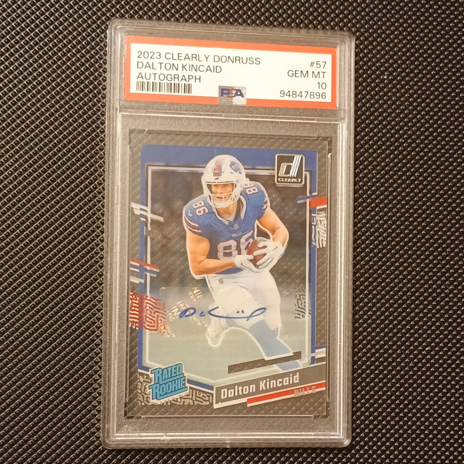 Dalton Kincaid Panini Clearly Donruss #57 Autograph