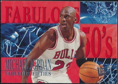 1995-96 FLEER ULTRA MICHAEL JORDAN FABULOUS FIFTIES 50'S INSERT CARD #5