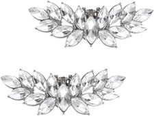 Decorative Rhinestone Shoe Clips, Removable Fashion Crystal Flower Shoe Clips Wo