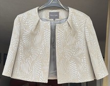 Phase Eight Women’s Embossed Cropped Jacket UK Size 16 With Elbow Length Sleeves
