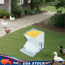 Steel Automatic Chicken Feeder Poultry Auto Treadle Large Capacity 11lbs Feeder
