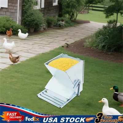 Steel Automatic Chicken Feeder Poultry Auto Treadle Large Capacity 11lbs Feeder
