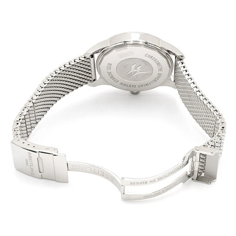 Reloj Breitling Transocean Day & Date A451G51OCA plateado usado para hombre #81011 Foto 3 de 4