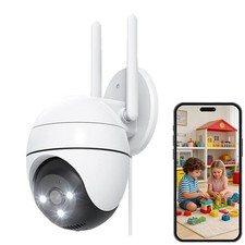 5MP Überwachungskamera Aussen IP Kamera Outdoor WLAN Farbiger Nachsicht IP66