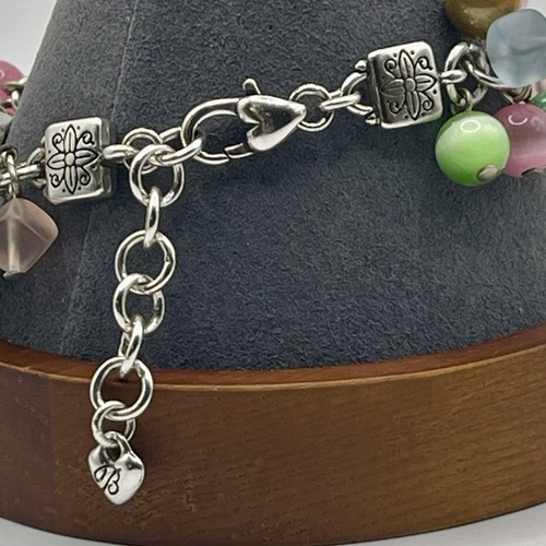 Brighton Mimose Armband Multicolor Pastell Perlen Silber Wirbel 7" nicht mehr produziert - Bild 6 von 9