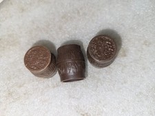 3 Vintage Marx Dark Brown XXX Powder Kegs