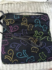 Handmade Crossbody Bag Featuring "Crazy Cats" fabric by Timeless Treasures.