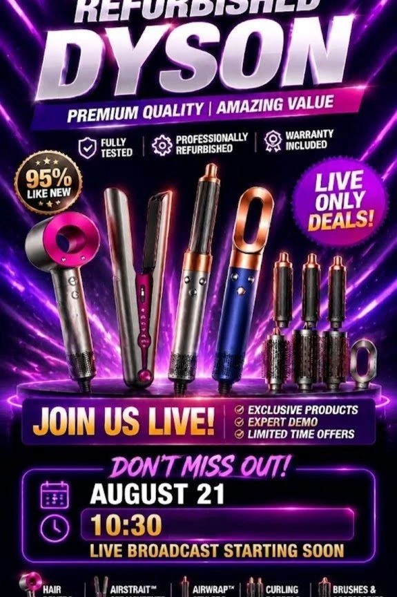 ✨Dyson LIVE Sale 🔥 Refurbished Airwrap | Supersonic Hair Dryer | Airstrait