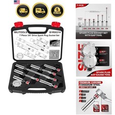 7pcs Magnetic Swivel Spark Plug Socket Set & ...