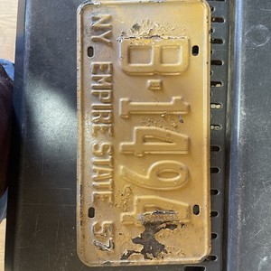 New York License Plate - 1957 NY Empire State ‘57 ,  