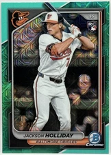 2024 Bowman Mega Jackson Holliday #26 Aqua Mojo Refractor /299 RC SeeDescription