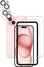 Ultimate 9H Tempered Glass Screen Lens Protectors for iPhone 15 Plus - 2-Pack